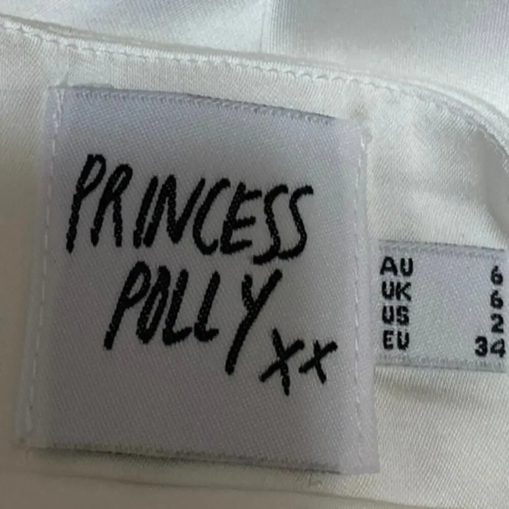 Princess Polly Women's White Slit High Waisted Silk Satin Mini Slip Skirt Size 2